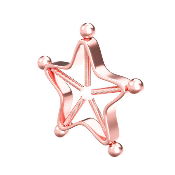Trendy Five-pointed Star Nipple Ring Stainless Steel Piercing Nipple Ring - Image 2