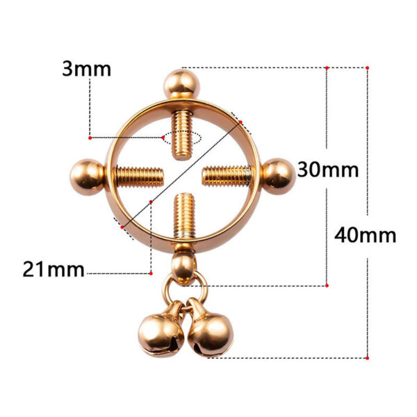 European And American Stainless Steel Nipple Ring Electroplating Bell Round Nipple Clamp - Image 8