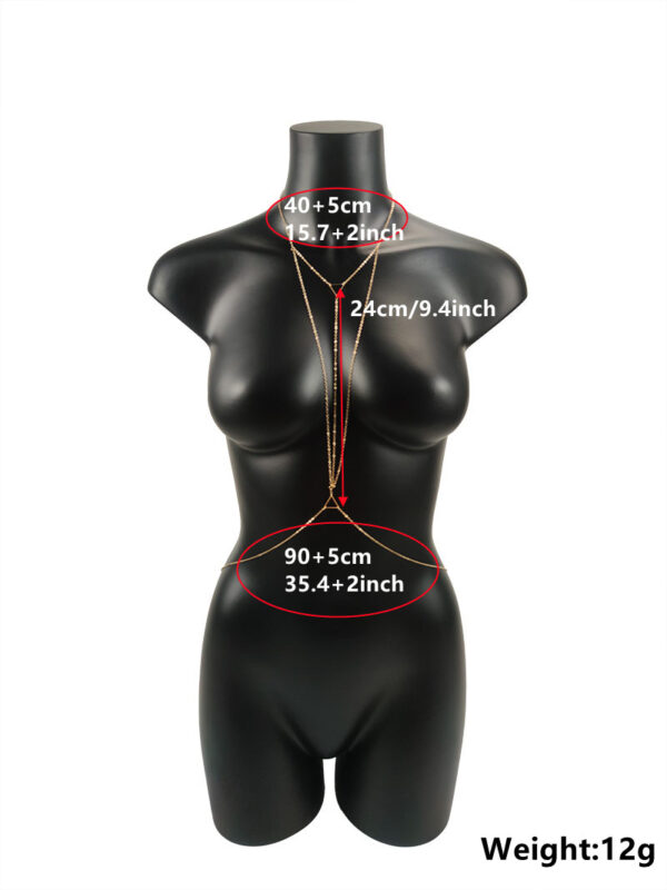 Sexy Body Jewelry Chest Necklace Gothic Charm Body Chains - Image 7
