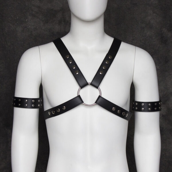 Men's Sexy leather chest strap