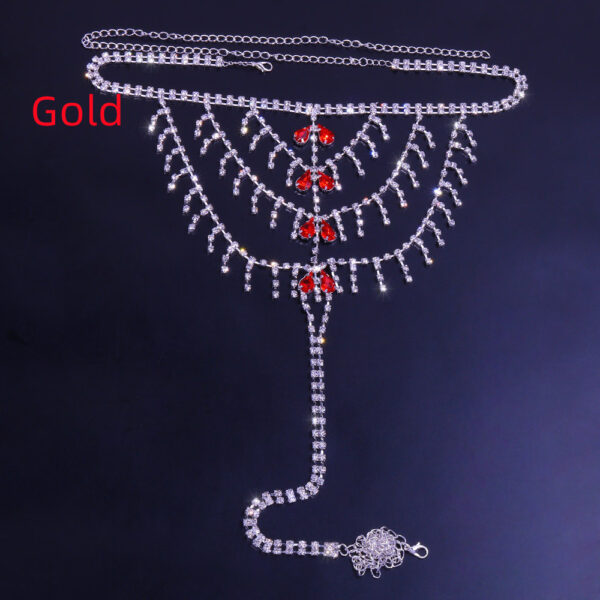 Ladies Fashion Multilayer Crystal Nipple Chain - Image 3