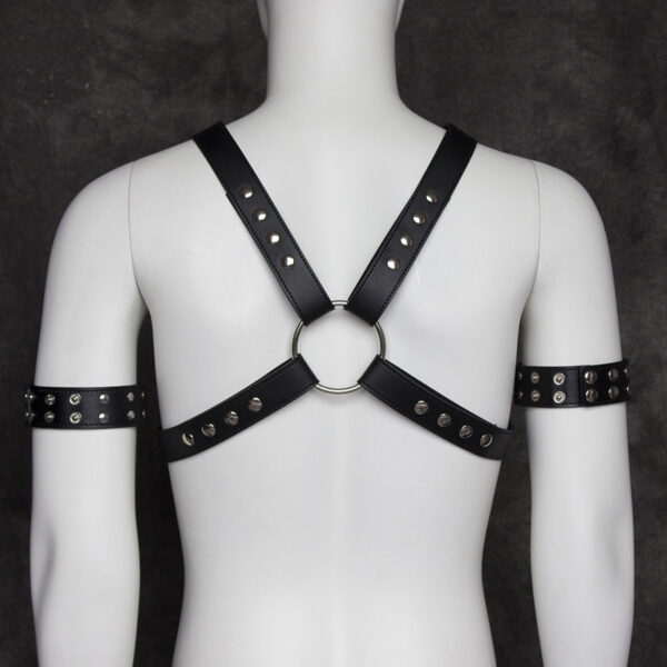 Men's Sexy leather chest strap - Image 2