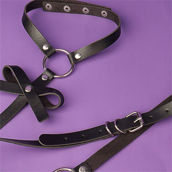 Sexy Ladies Bow Belt Personality Fashion Choker One Strap Punk  Harness - Image 5