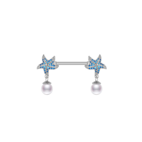 Diamond Nipple Ring Starfish Human Body Piercing Accessories - Image 3