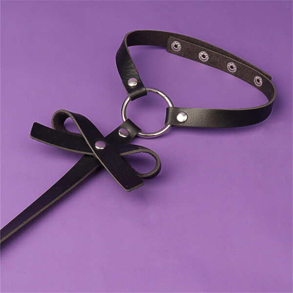 Sexy Ladies Bow Belt Personality Fashion Choker One Strap Punk  Harness - Image 4