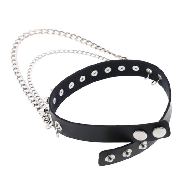 Punk Rock Gothic Rivet Spike Leather Chyer Necklace Personality Fashion Street Shooting Metal Chain Neckband Clavicle Chain - Image 7
