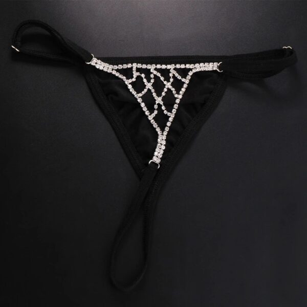 Mesh Rhinestone Underwear Waist Chain - Image 7