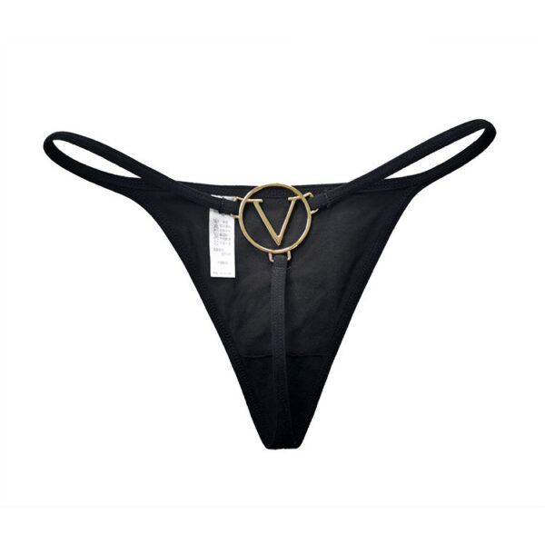 T-shaped Trendy Metal Chain Transparent Lace Personality T Underwear - Image 8
