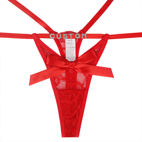 Women's Fashion Lace Sheer Mesh Thongs - Image 4