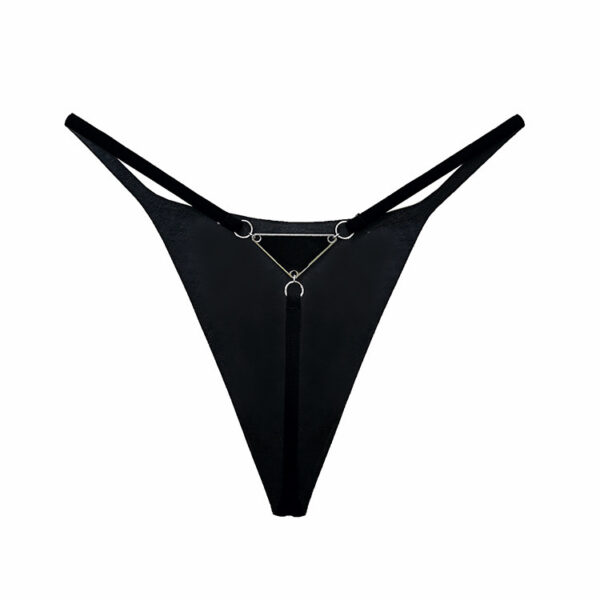 T-shaped Trendy Metal Chain Transparent Lace Personality T Underwear - Image 4