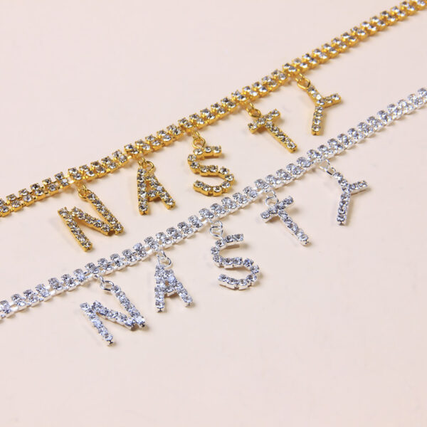 NASTY Letter Anklet Simple Personality Trend Multi-layer - Image 2