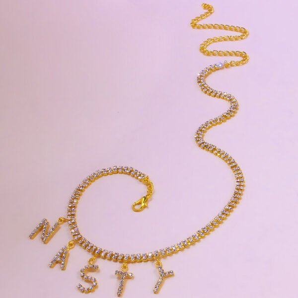 NASTY Letter Anklet Simple Personality Trend Multi-layer - Image 5
