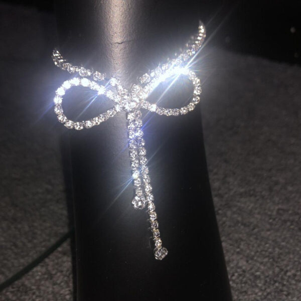 Fashion Diamond Anklet With All-match Rhinestones Bow Anklet - Image 5