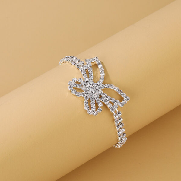 Accessories Full Diamond Butterfly Anklet Multi-layer Rhinestone Anklet - Image 3