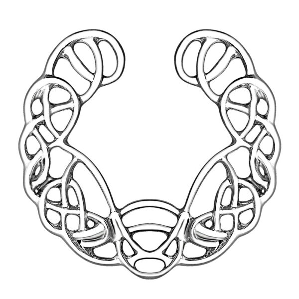 Stainless Steel Flower-shaped Peacock Screen Non-perforated Fake Breast Ring - Image 2