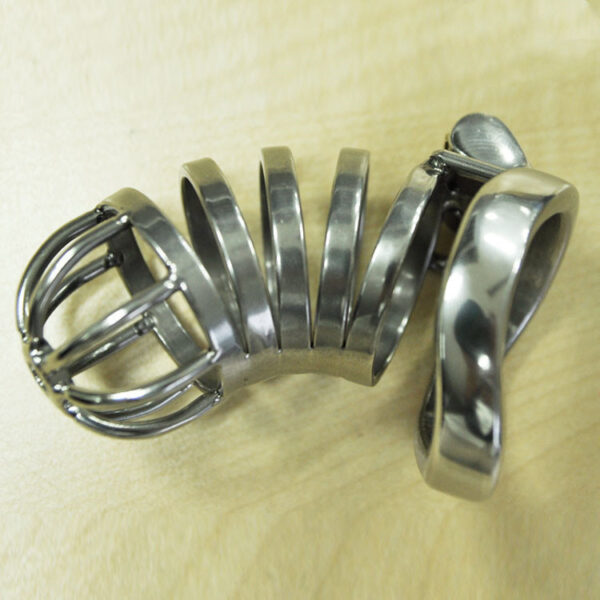 Male stainless steel chastity lock - Image 4