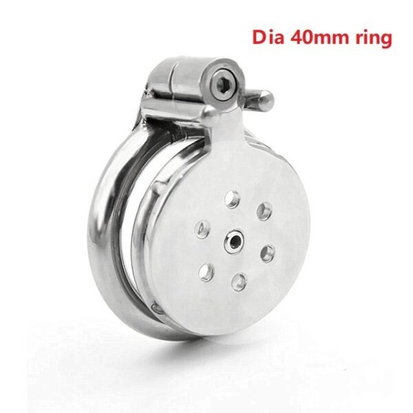 Metal Men's Bird Cage Chastity Lock Ring Artifact Comrade SM Dog Slave Binding Training - Image 6