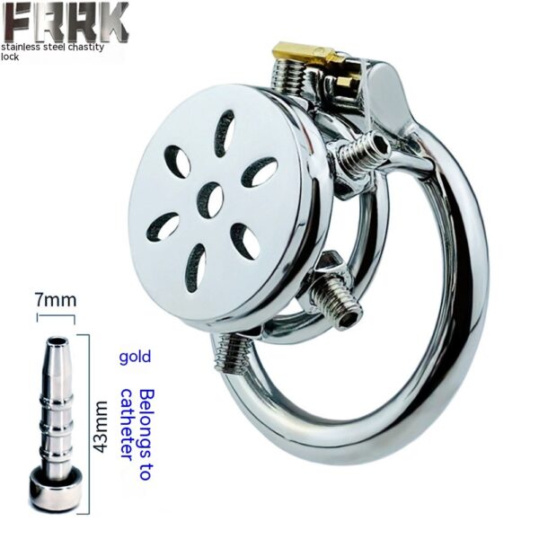 Stainless Steel Massage Flat Chastity Lock Anti-escape - Image 9