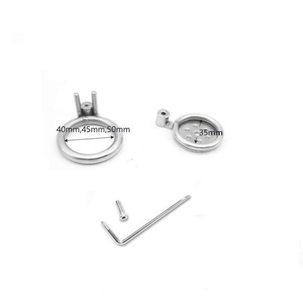 Metal Men's Bird Cage Chastity Lock Ring Artifact Comrade SM Dog Slave Binding Training - Image 3