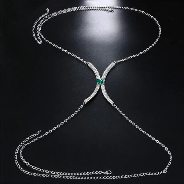 Fashion Green Gem Chest Plate Ladies - Image 3