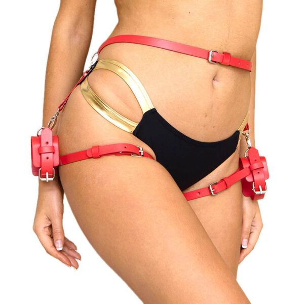 Waist Belt Female Handcuffs Suit Bondage - Image 10