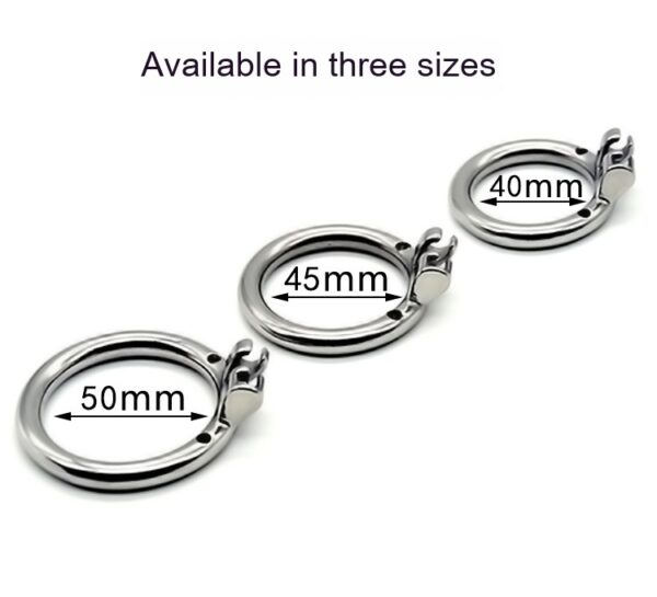 New Men's Stainless Steel Anti-release Ring Penis Lock - Image 3