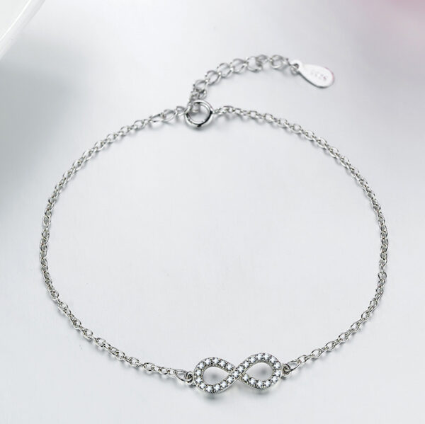 Infinite 8-word Simple Zircon Rose Gold Bracelet - Image 5