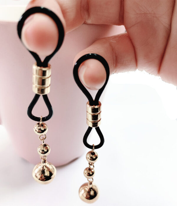 Toy Bell Silicone Black Nipple Ring - Image 2