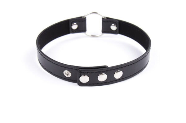 Bondage Men's Leather Collar Neck Chain Bell Torture Leather Necklace - Image 6