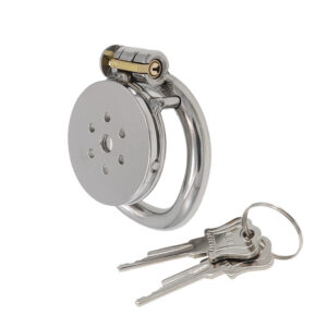 Flat Round Hole Chastity Lock Cage Men's Chastity Cleaner