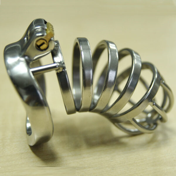 Male stainless steel chastity lock - Image 3
