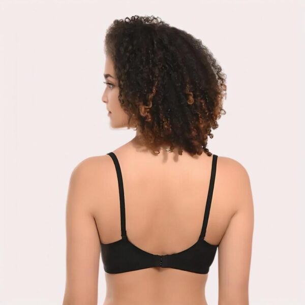 Velvet Touch – Black Lightly Padded Bra - Image 3