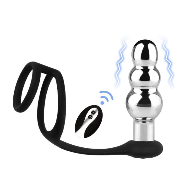 Thread Metal Remote Control Vibration Sex Toy Butt Plug Sex Toys Men And Women Masturbation Toys - Image 6