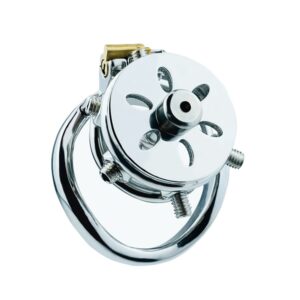 Stainless Steel Massage Flat Chastity Lock Anti-escape