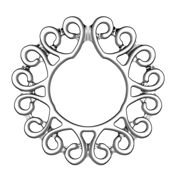 Stainless Steel Flower-shaped Peacock Screen Non-perforated Fake Breast Ring - Image 5