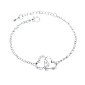 Simple Two Heart Bracelet/Anklet In Europe And America