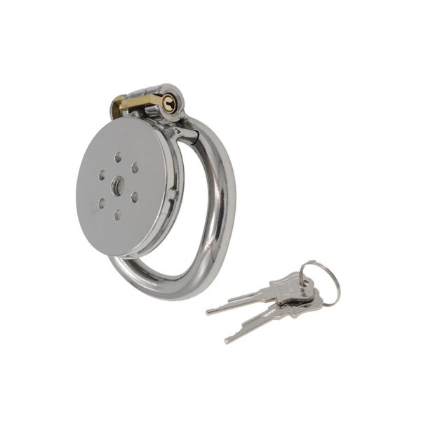 Flat Round Hole Chastity Lock Cage Men's Chastity Cleaner - Image 4