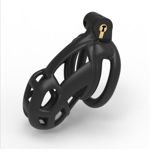 Cobra Chastity Lock With 4-ring Black Breathable Male - Image 10