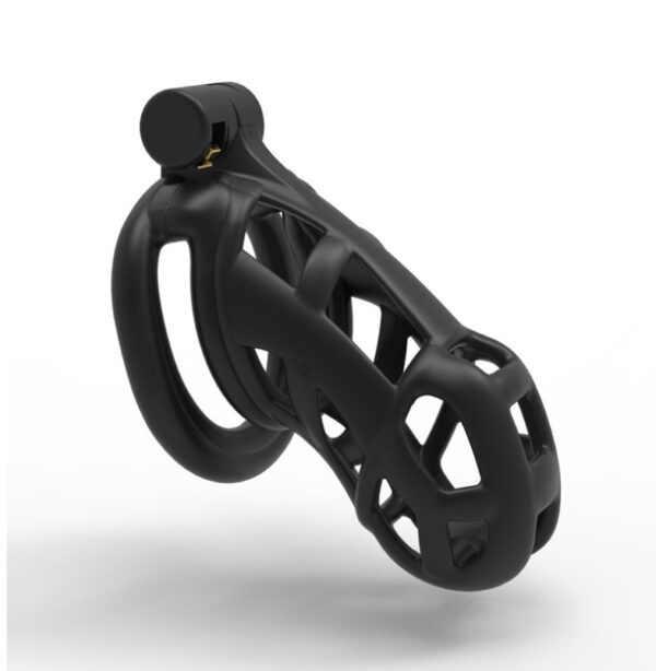 Cobra Chastity Lock With 4-ring Black Breathable Male - Image 3