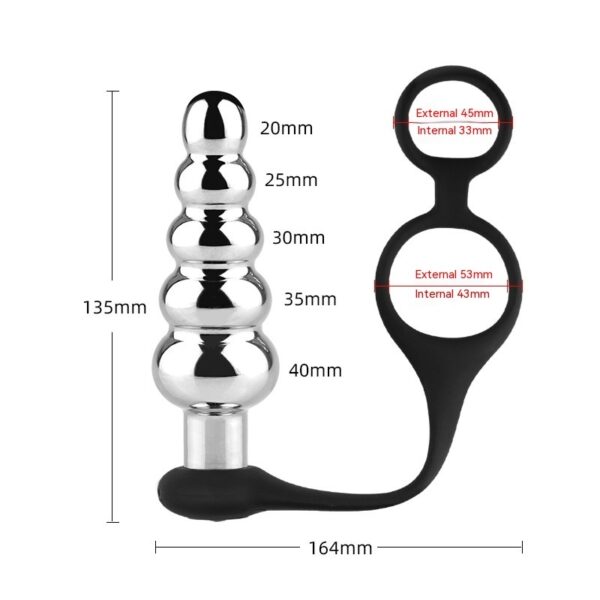 Thread Metal Remote Control Vibration Sex Toy Butt Plug Sex Toys Men And Women Masturbation Toys - Image 3