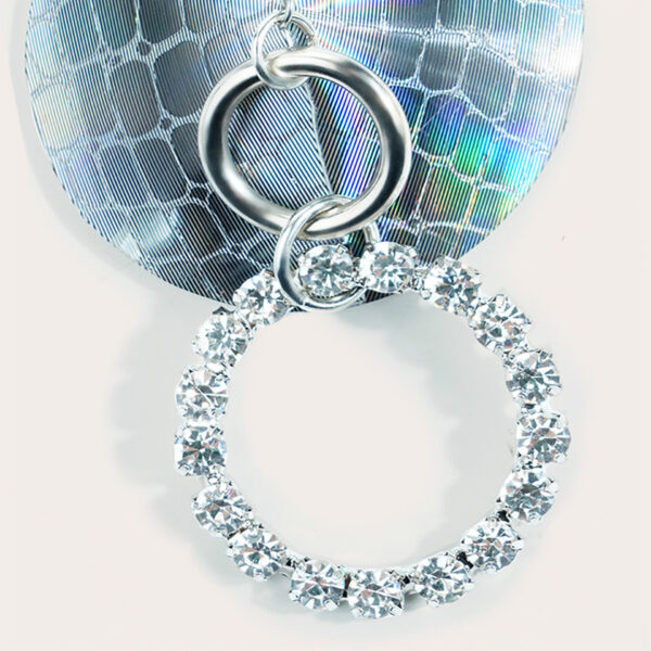 Rhinestone Chest Ornament Round Pull Ring Nipple Stick - Image 2