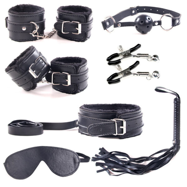 Plush Seven-piece Bondage And Discipline Suit - Image 10