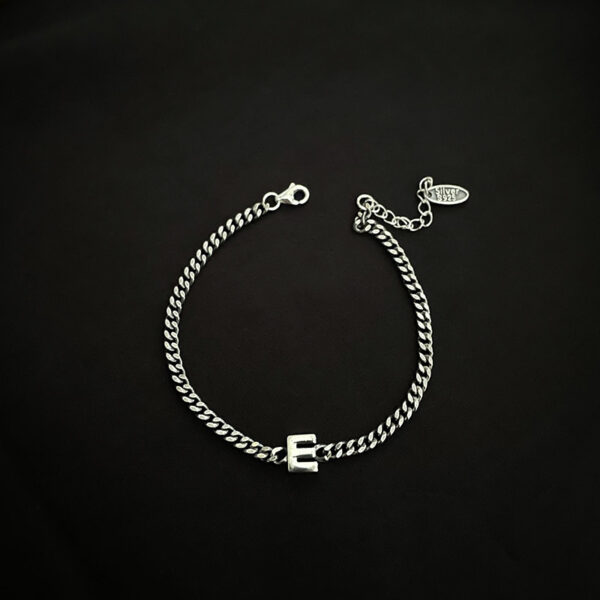 Sterling Silver 26 English Letter Bracelet/Anklet Female Minority - Image 4