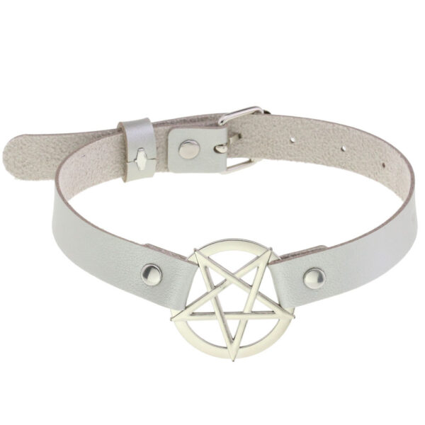 Personalized Exaggerated PU Leather Bondage Collar Fashion Belt Buckle Necklace - Image 9