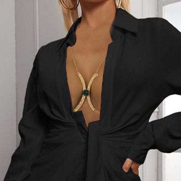 Fashion Green Gem Chest Plate Ladies - Image 8