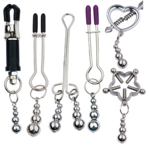 Metal Toys Silver Nipple Clamp Crab Butterfly Clip Pendant Silver Calabash Pendent