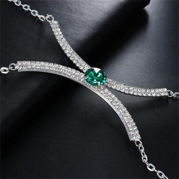 Fashion Green Gem Chest Plate Ladies - Image 5
