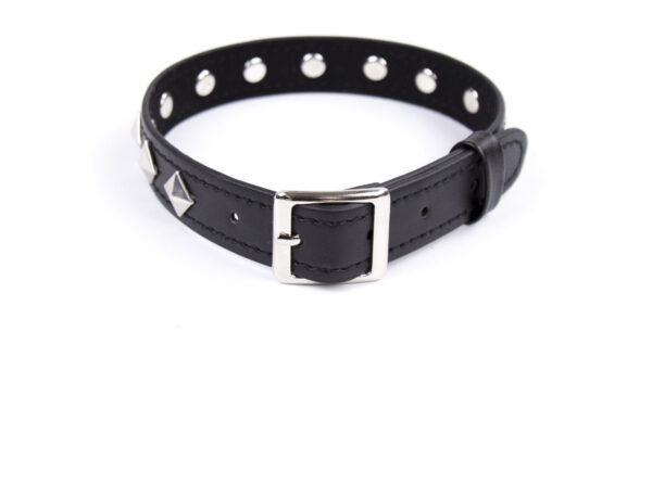 Bondage Men's Leather Collar Neck Chain Bell Torture Leather Necklace - Image 8
