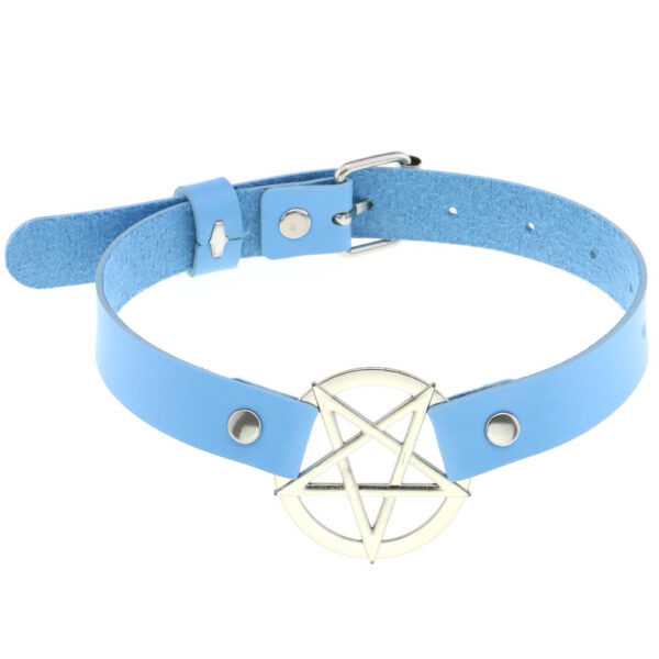 Personalized Exaggerated PU Leather Bondage Collar Fashion Belt Buckle Necklace - Image 10