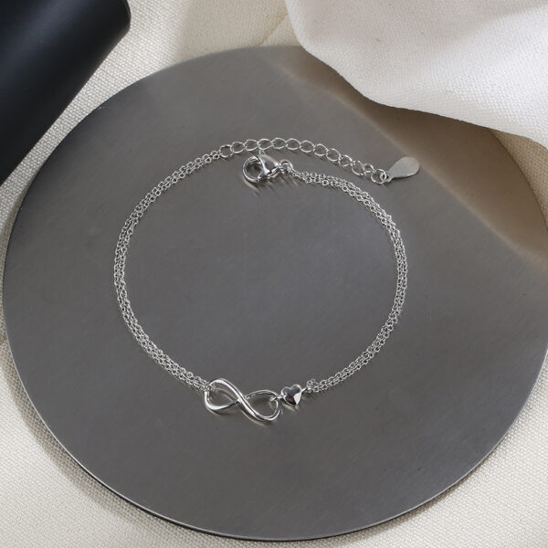 Infinite Love Bracelet/Anklet Infinity Symbol Double Layer - Image 3